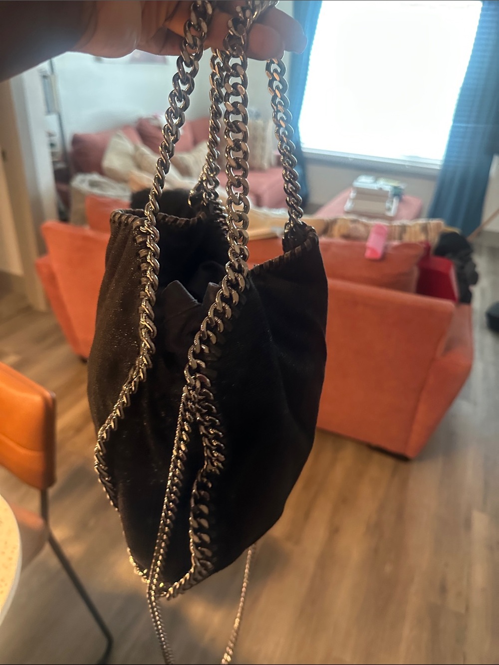 Stella McCartney Black Falabella Mini Chain Shoulder Bag - Picture 14 of 15